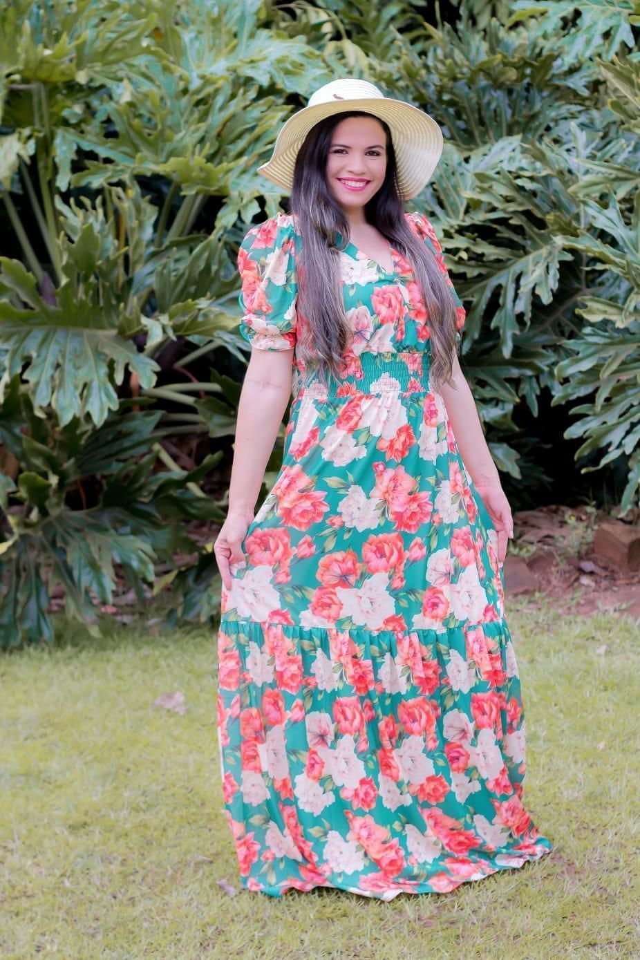 Vestido Feminino Casual Longo - Maby Fashion