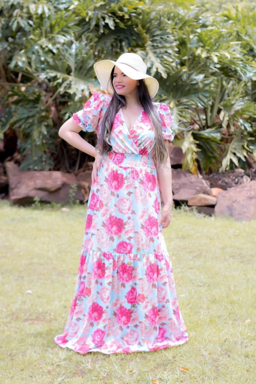 Vestido Feminino Casual Longo - Maby Fashion