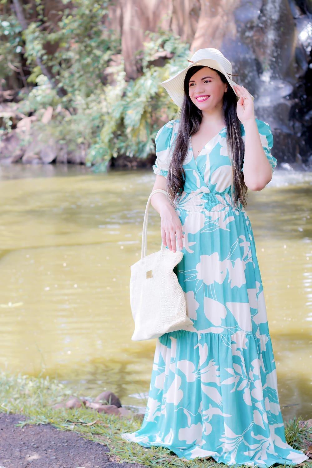 Vestido Feminino Casual Longo - Maby Fashion