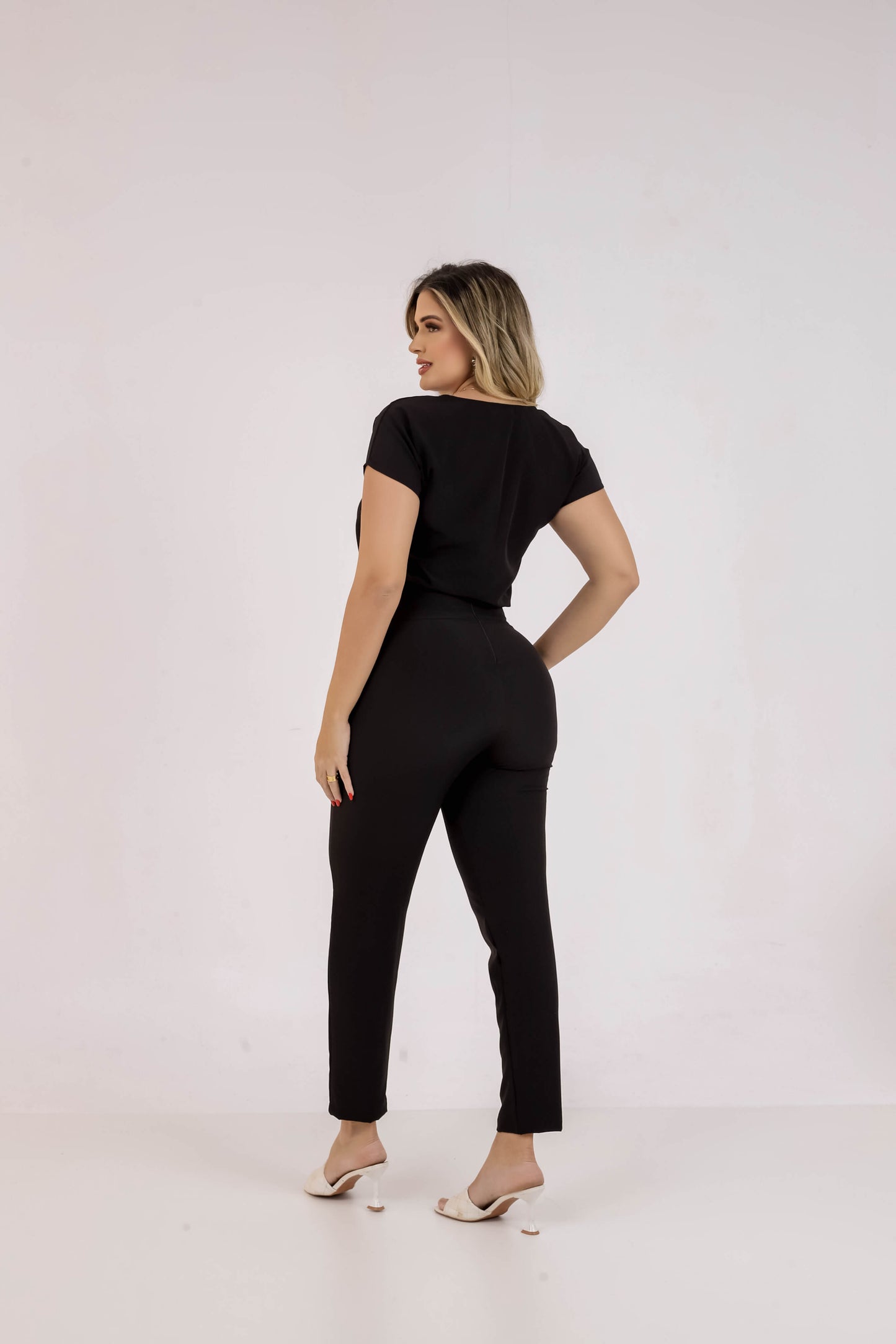 Conjunto Calça Com Blusa Social Feminino Plus Size