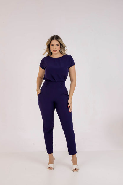 Conjunto Calça Com Blusa Social Feminino Plus Size